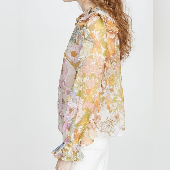 Zimmermann super eight floral ruffle blouse - Picture 3 of 9